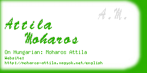 attila moharos business card